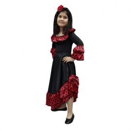 İspanyol Flamenko Kostümü Kız Çocuk