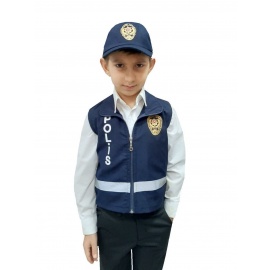 Polis Yelek Şapka Çocuk