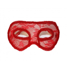 Dantelli Balo Maskesi Kırmızı Renk