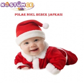 Bebek Noel Baba Şapkası Polar