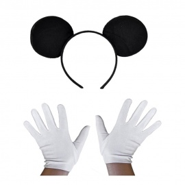 Mickey Mouse Tacı ve Beyaz Eldiven Seti