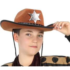Kovboy Şerif Şapkası Kahverengi Çocuk