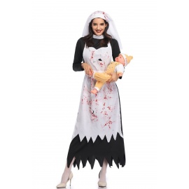 Halloween Kanlı Rahibe Kostümü