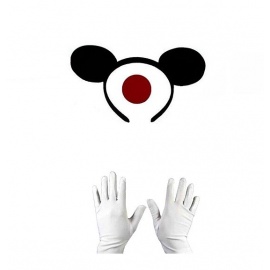 Mickey Mouse Taç Eldiven Burun Set