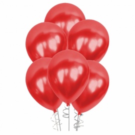 Kırmızı Metalik Balon 12´li