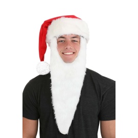 Noel Baba Şapka Sakal Set Geniş Kürklü