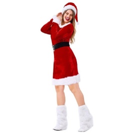 Noel Anne Kostümü Kadife Oversize 
