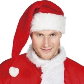 Noel Baba Şapkası Geniş Kürklü Polar