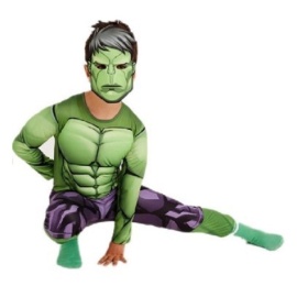 Hulk Kaslı Lisanslı Çocuk Kostümü 