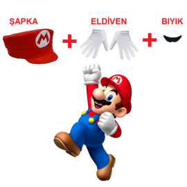 Mario Şapka Set Çocuk