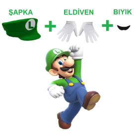 Luigi Şapka Set Çocuk