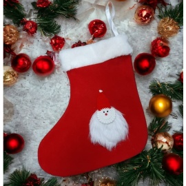 Yılbaşı Hediye Çorabı Noel Baba Figürlü