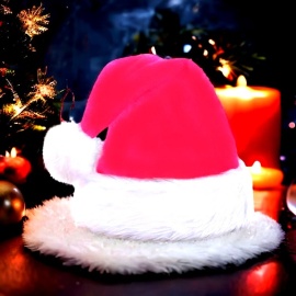 Noel Anne Şapkası Pembe Polar 
