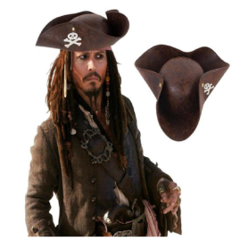 Korsan Kaptan Jack Sparrow Şapkası Vinleks Deri 