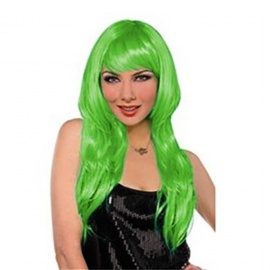 Yeşil Renk Parti Peruğu Uzun Saç