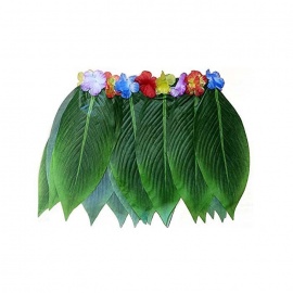 Yapraklı Hula Hawaii Eteği Yeşil Renk Çocuk