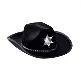 Şerif Şapkası Siyah Yetişkin