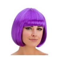 Mor Renk Parti Peruğu Küt Saç