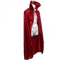 Kırmızı Renk Varak Halloween Drakula Pelerini