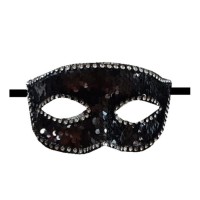 Parti Maskesi Siyah Renk Pullu