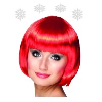 Kırmızı Renk Yılbaşı Parti Peruğu Kısa