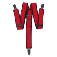 Pandomim Pantolon Askısı Kırmızı Yetişkin