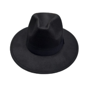 Fötr Şapka Sert Kovboy Şapkası Siyah