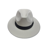 Fötr Şapka Sert Kovboy Şapkası Beyaz