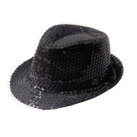 Çocuk Gösteri Parti Şapkası Siyah Pullu