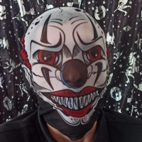 Halloween 3D 3 Boyutlu Kumaş Baskılı Katil Palyaço Korku Maskesi