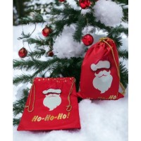 Baskılı Noel Baba Hediye Dağıtım Çuvalı 35x45