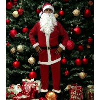 Noel Baba Kostümü Polar Kürklü