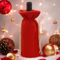 Yılbaşı Şarap Şampanya Şişesi Kılıfı 