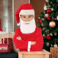 Noel Baba Şapka Sakal Set Çocuk