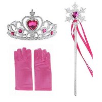 Karlar Ülkesi Prenses Anna Taç Asa Eldiven Seti