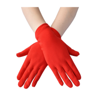 Kırmızı Renk Likralı Yetişkin Eldiveni