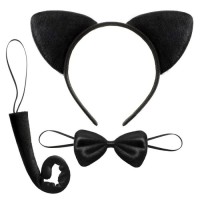 Kedi Taç Kuyruk Papyon Set Çocuk