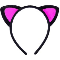 Sevimli Kedi Taç Kulak İçi Fuşya