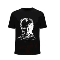 Atatürk Baskılı Siyah Tişört Çocuk