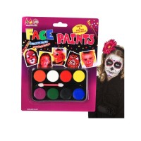 Cadılar Bayramı 8'li Yüz Boyama Seti