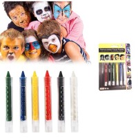 Yüz Boyama Seti Kalemli Makyaj Boyama Seti 6 Renk