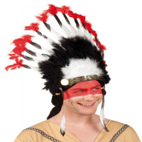 Kızılderili Başlığı Renkli Tüylü