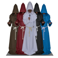 Ortaçağ Rahibi Kapüşonlu Keşiş Kostümü Yetişkin