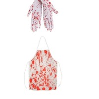 Kanlı Kasap Önlük Eldiven Set