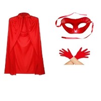 Halloween Balo Parti Set Kırmızı Yetişkin