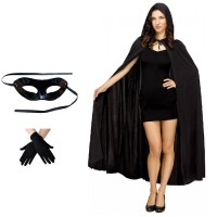 Halloween Balo Parti Set Siyah Yetişkin 