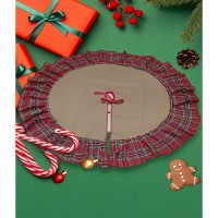 Yılbaşı Çam Ağacı Altı Örtüsü Ekose 70x70