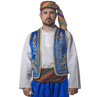 Şerbetçi Yelek Başlık Set Mavi