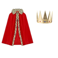 Kral Pelerin Taç Set Yetişkin Lüx