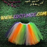Gökkuşağı Renkli Tütü Etek